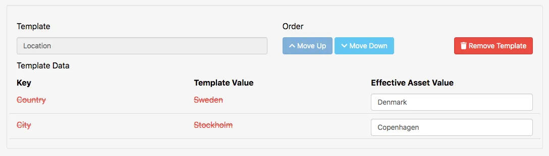 Effective Asset Value field overriding a Key/Value Storage Template value