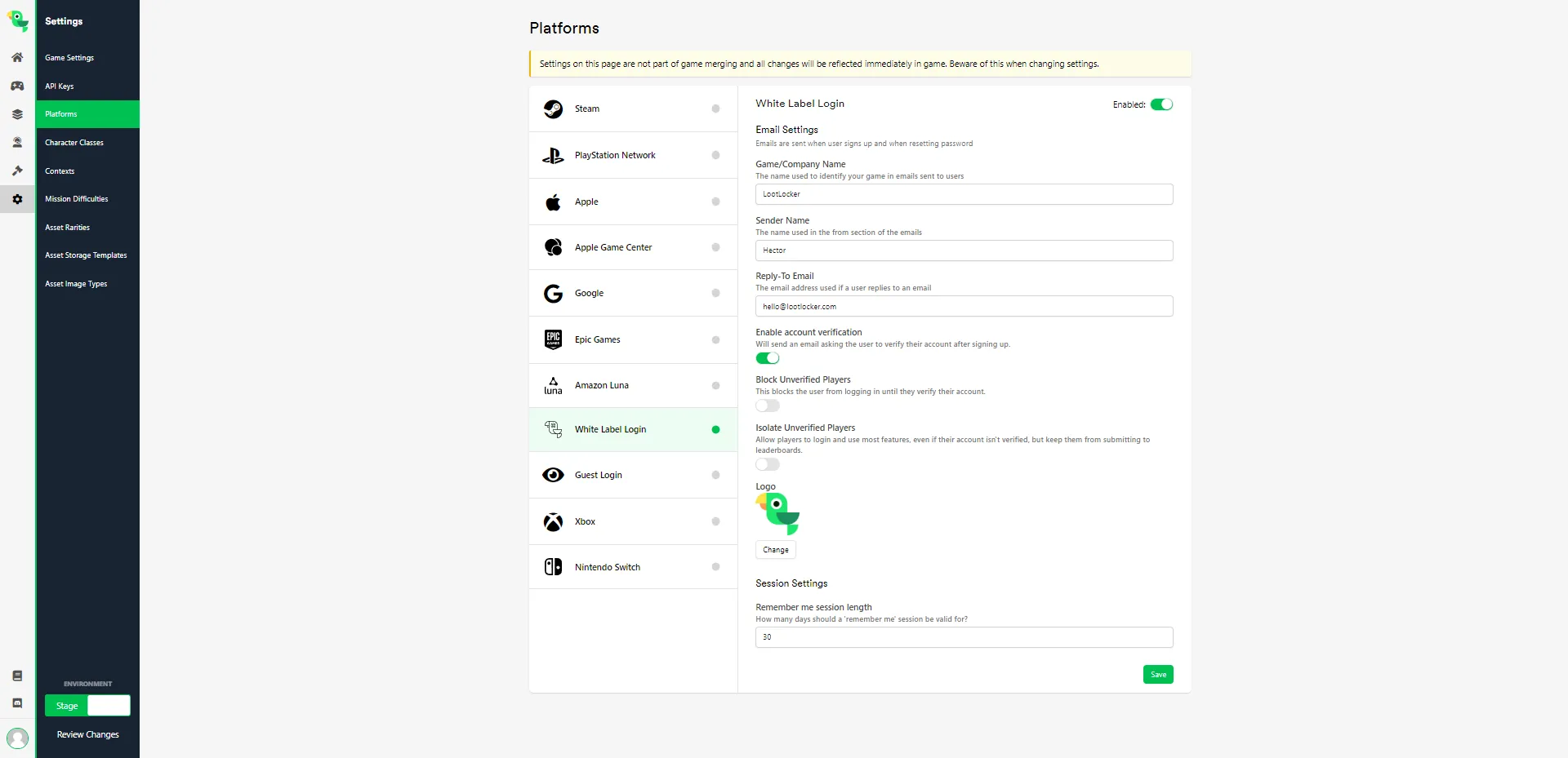 Configuring White Label Login in the Web Console