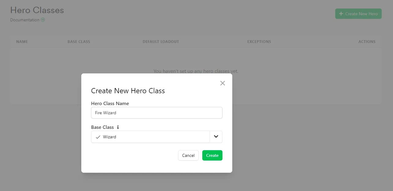 Create a Hero