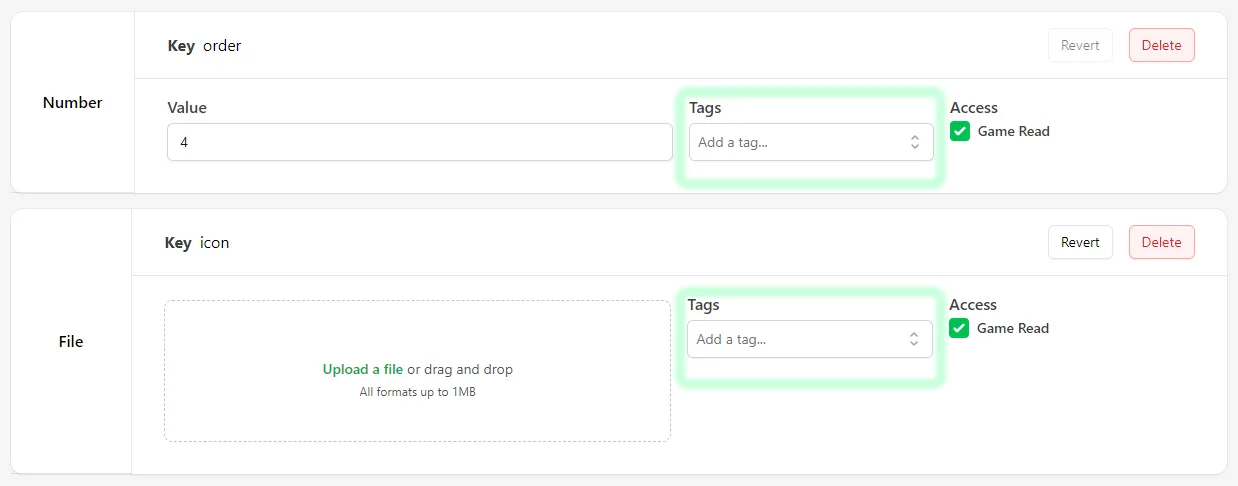 Adding tags to a metadata field.