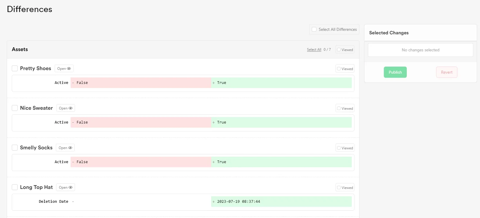 Reviewing changes to merge from Stage to Live