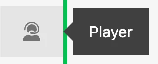 Player icon in the Web Console sidebar used to reach the Player Manager